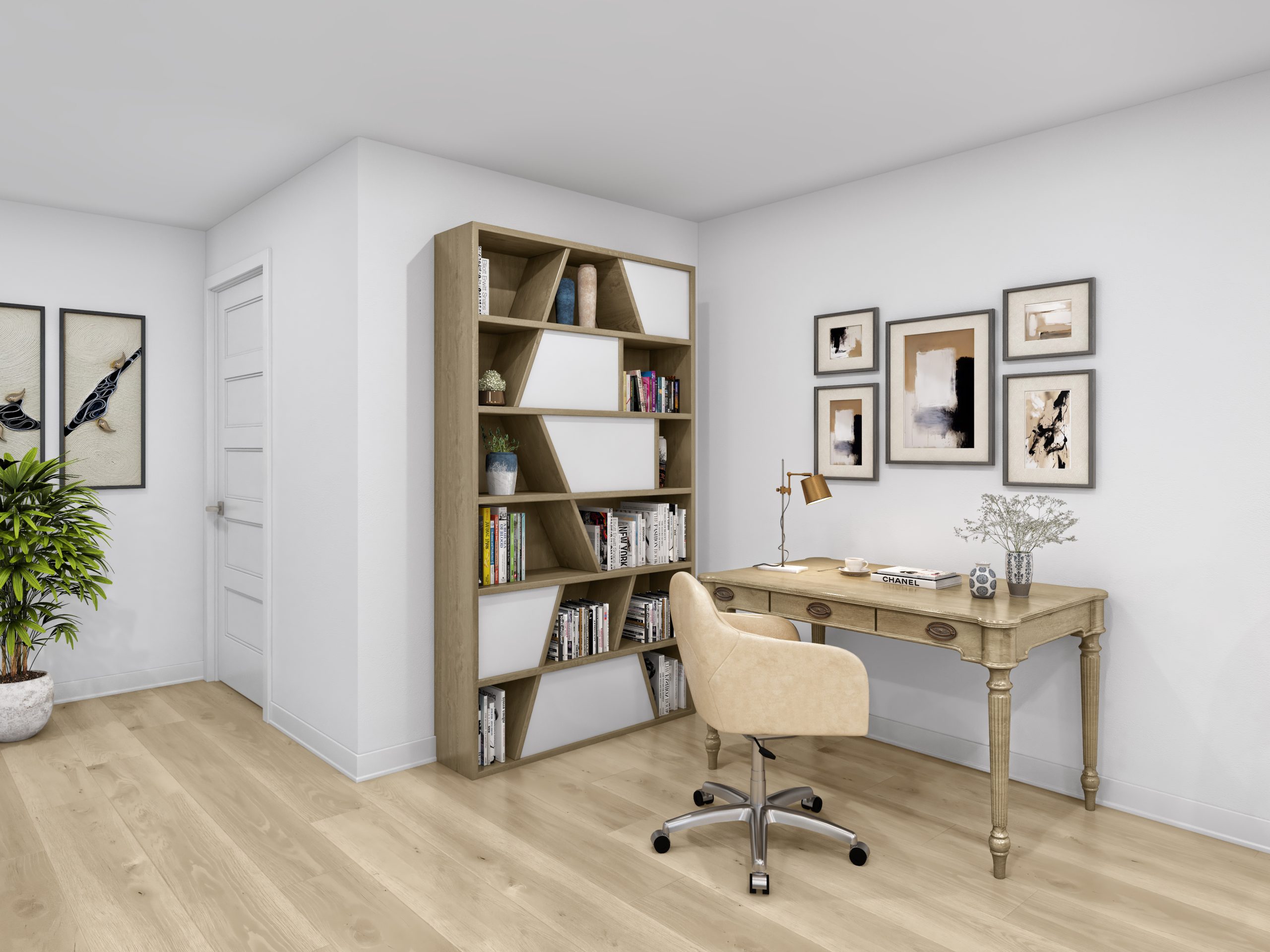 Basement study — Eastridge Orleans townhome interior rendering (Colour 1 palette)