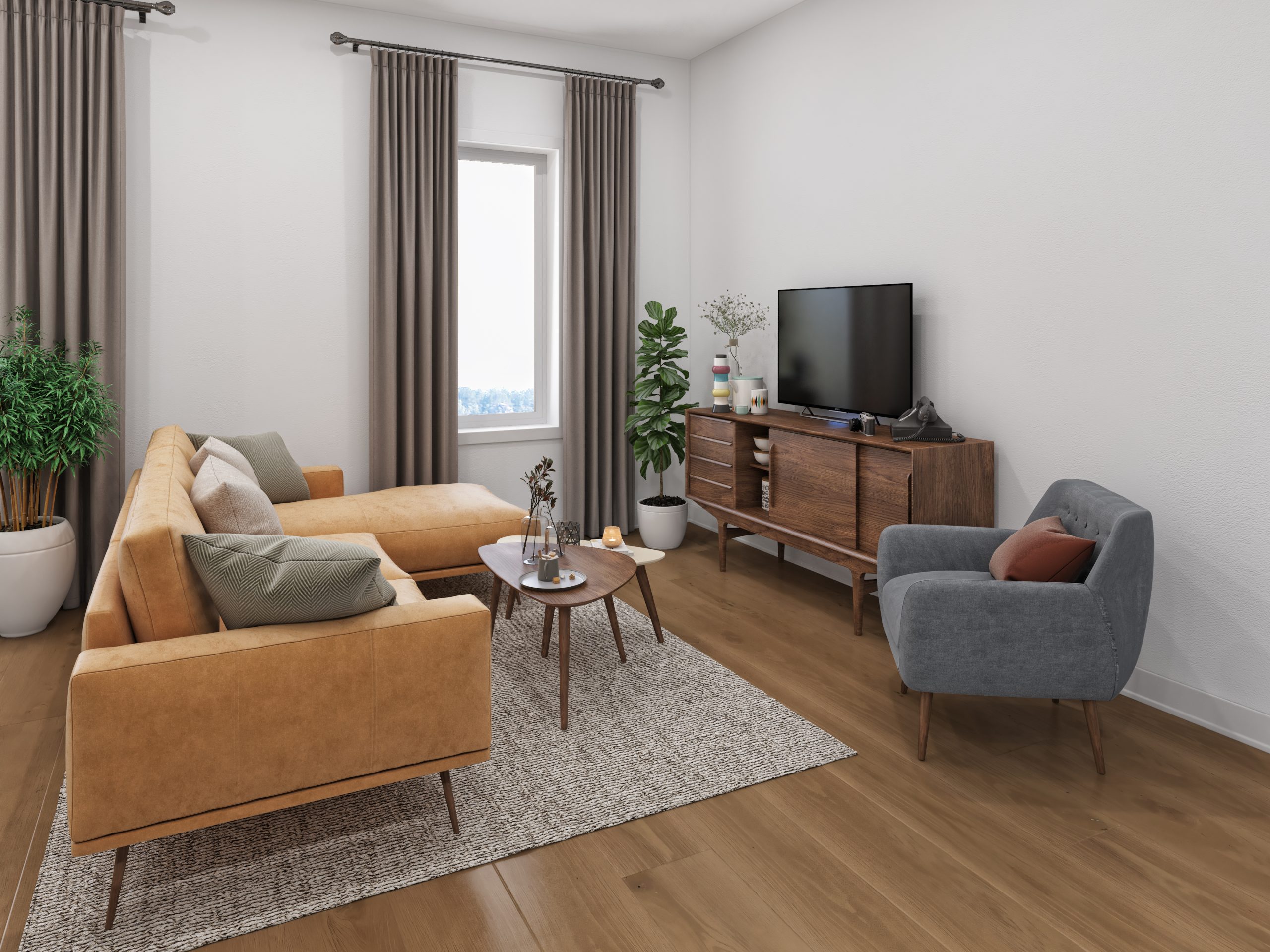 Open-concept great room in an Eastridge Orleans townhome