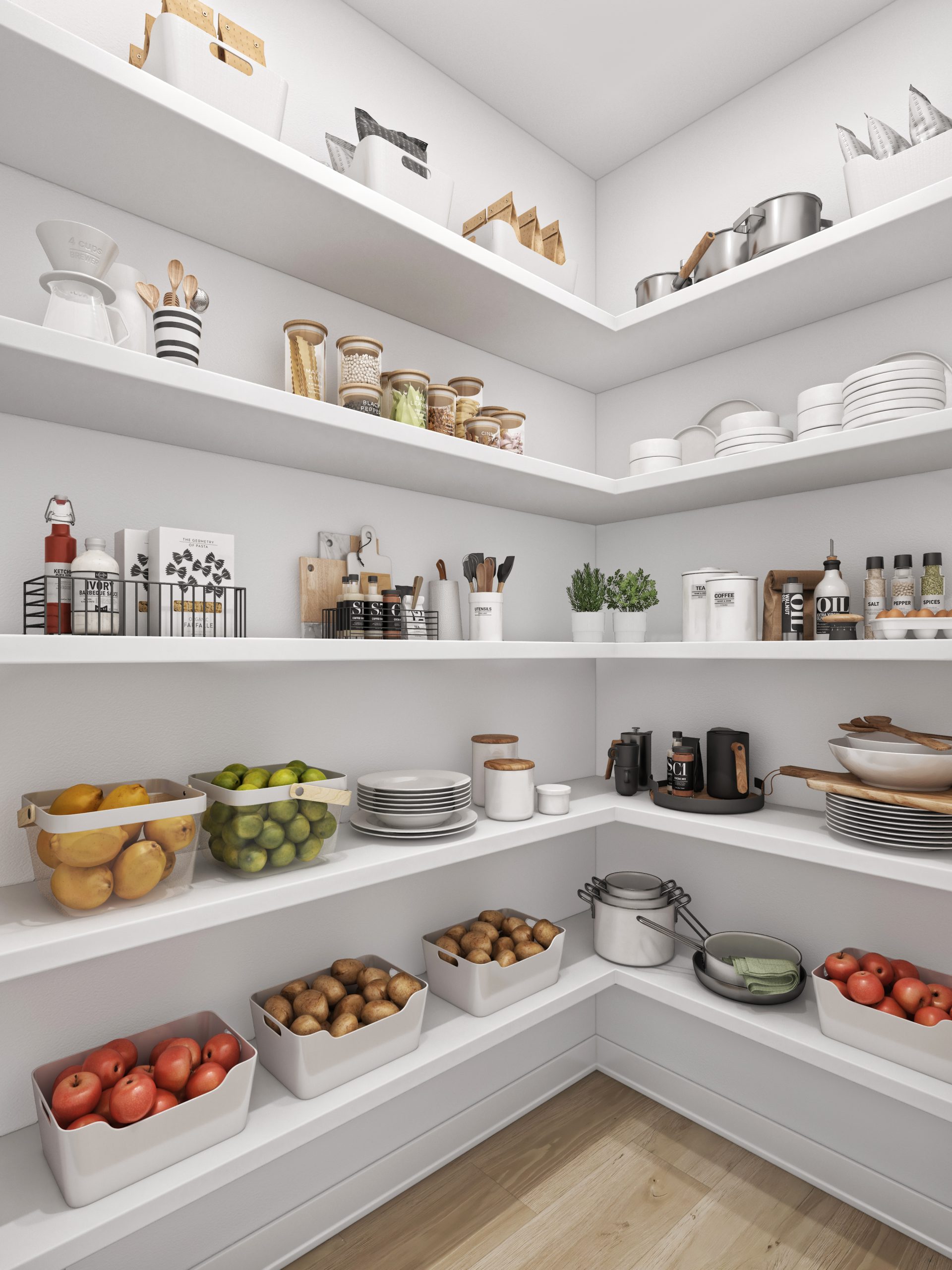 Walk-in pantry in an Eastridge Orleans townhome